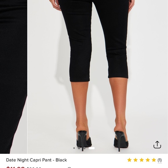 Fashion Nova Black capri - Picture 6 of 6